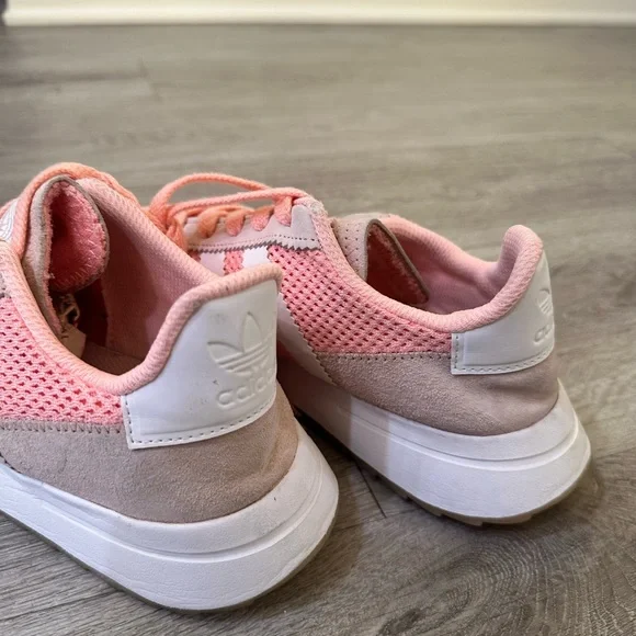 Adidas Originals Flashrunner Womens Trainers Lace Up Shoes Peach - Picture 4 of 7